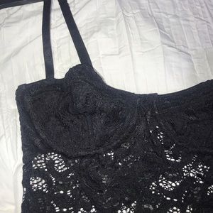 Forever 21 black lingerie body suit!!